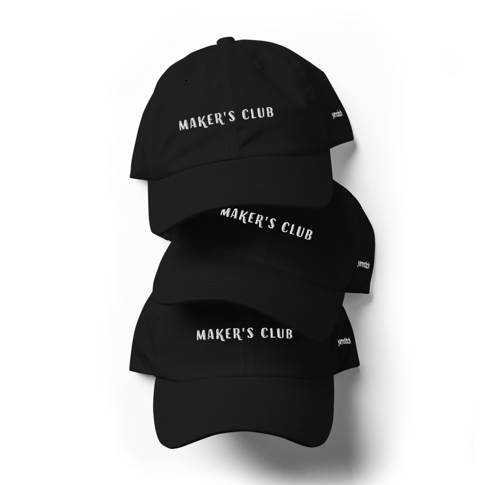 Embroidered Maker's Club Dad Hat