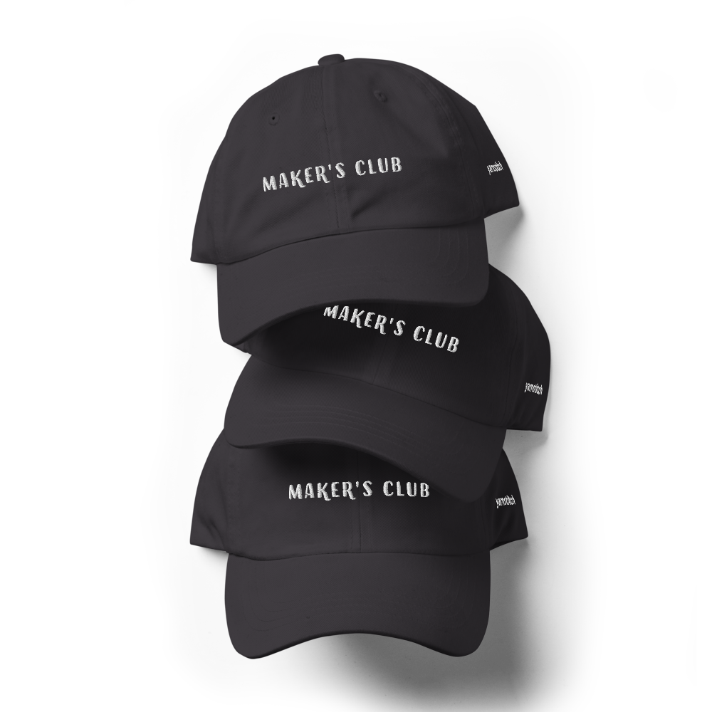 Embroidered Maker's Club Dad Hat