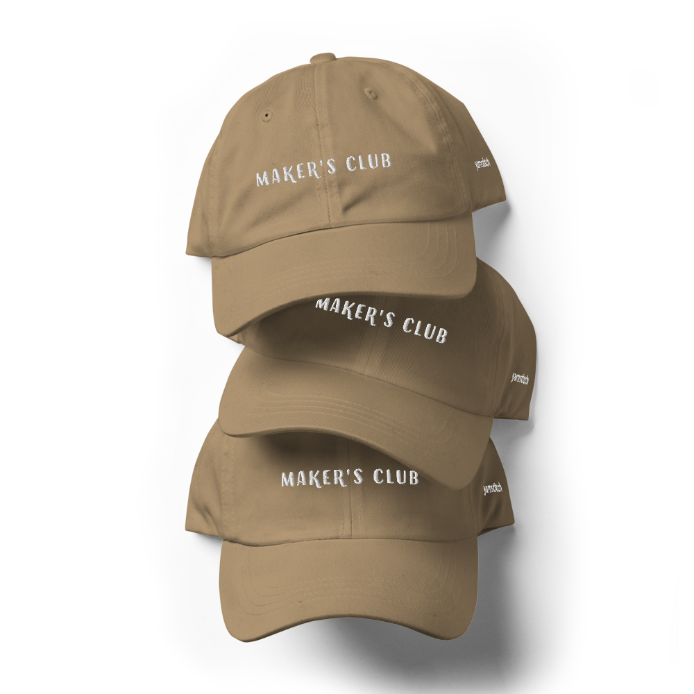 Embroidered Maker's Club Dad Hat